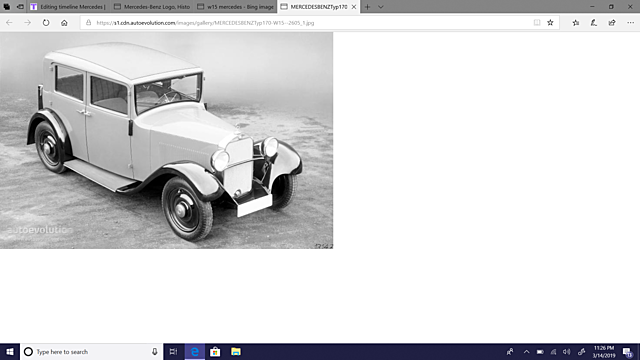 The first Automobile (W15)