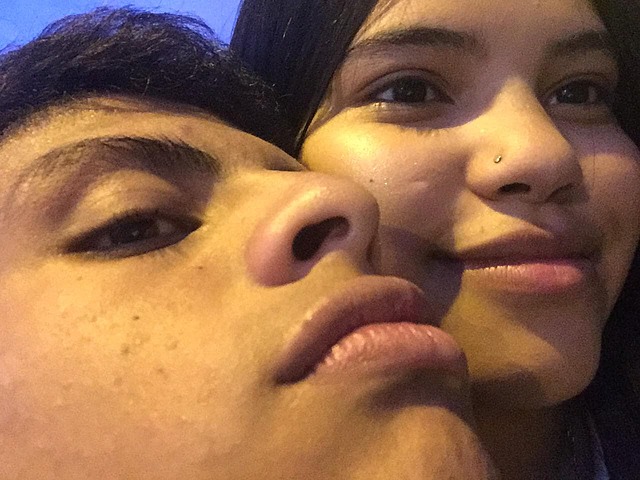 cuando estudiaba junto a mi novia