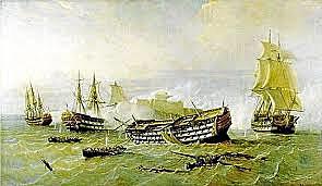 Entrada de barcos españoles al Caribe