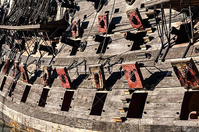 Cañones en los barcos