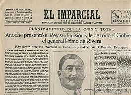 Dimisión Primo de Rivera.