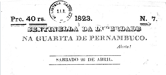 Jornal  Sentinela da Liberdade na Guarita de Pernambuco