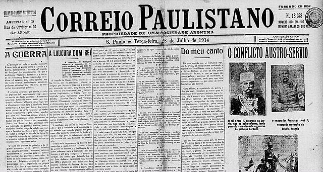 Influência da 1º Guerra Mundial no jornalismo do Brasil