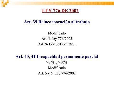Ley 776/2002