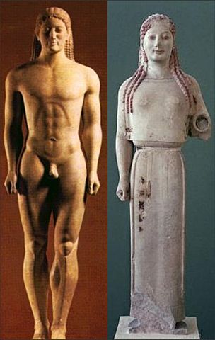 Escultura de Kore y Kuros
