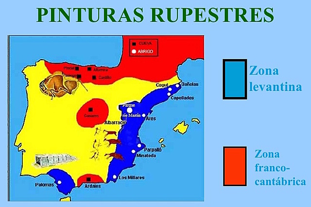 Zonas de pinturas rupestres en España