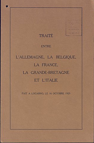 Firma del Tratado de Locarno