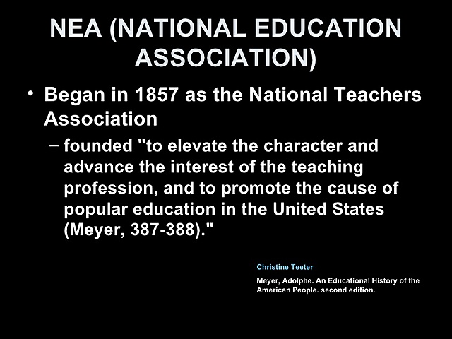 NEA was formed by 43 teachers in Philadelphia