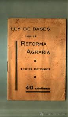Ley de Bases de la Reforma Agraria.