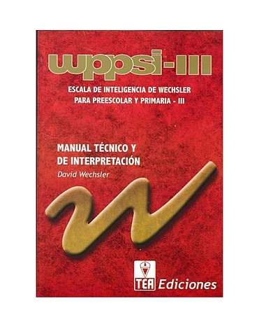 WIPPSI-lll de Wechsler       2011
