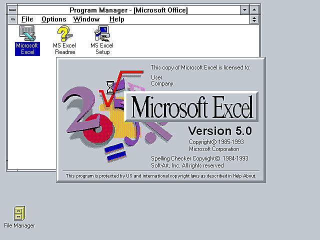 8. Microsoft Excel 5.0
