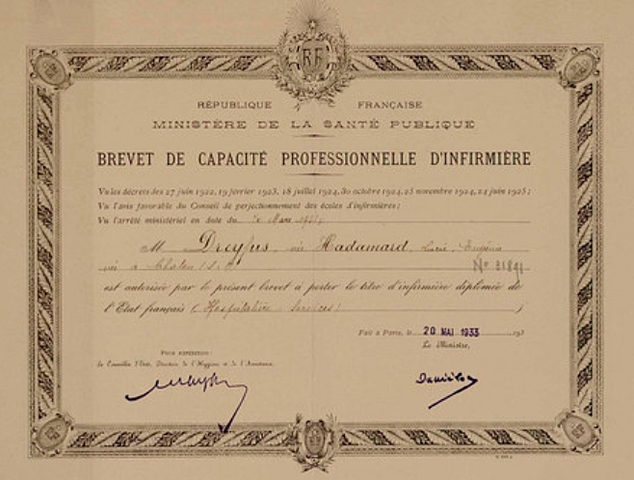 Brevet d'infirmier/infirmière