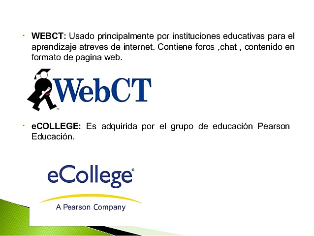 WebCT, primer LMS moderno.