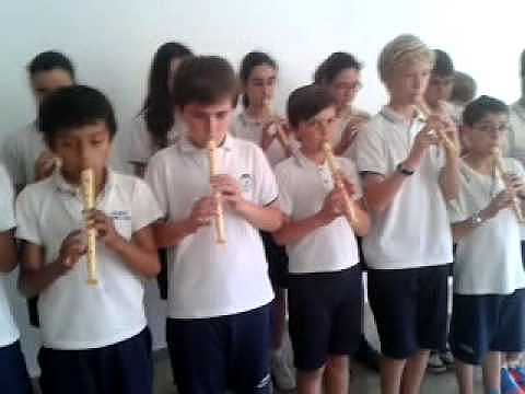 cuando aprendí a tocar flauta en la escuela.