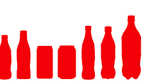 Aparece la presentacion de coca cola tamaño grande y familiar