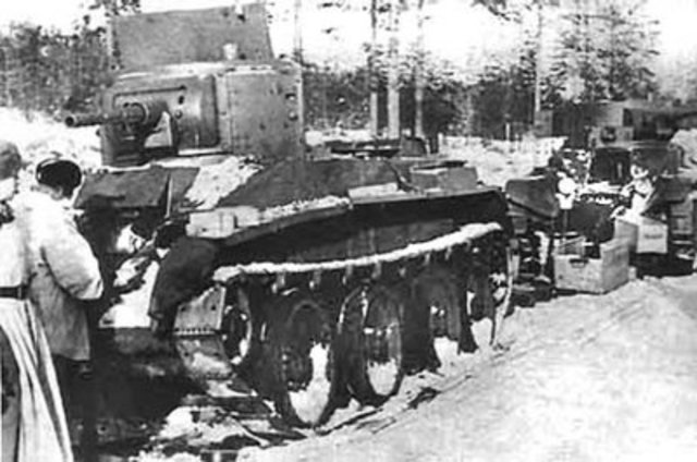 Russian army into Finland (Finns surrender in three months)