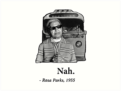 She refused to leave her seat on the bus