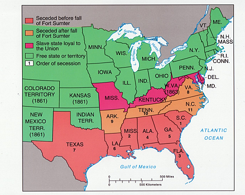 Southern States Secede 1860