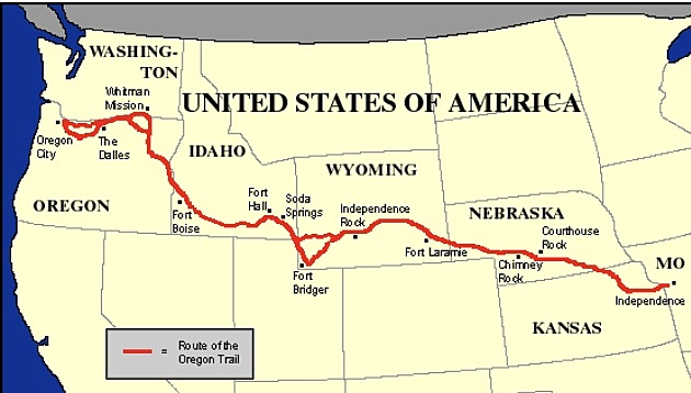 Pioneers Start Traveling the Oregon Trail (1840)