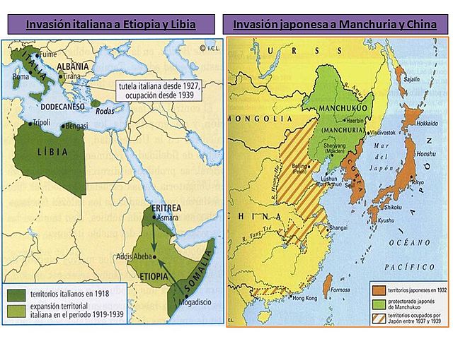 Ocupación de Etiopia por parte de las tropas italianas (en África)