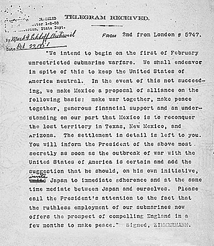 The Zimmermann Telegram