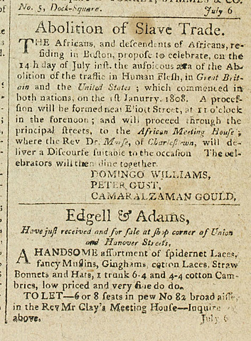 SLAVE TRADE ABOLISHED BY CONGRESS