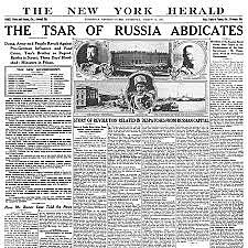 Abdication of Czar Nicholas II est. of Provisional Government