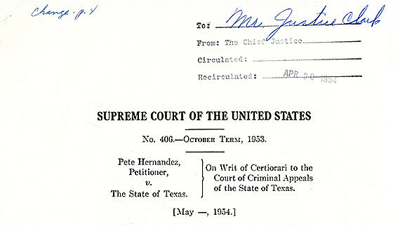 Hispanic Americans: Hernandez v. Texas