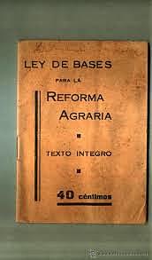 LEY DE BASES DE LA REFORMA AGRARIA.