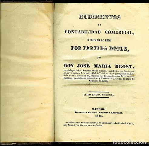 Redumientos de Contabilidad Comercial o Teneduría.