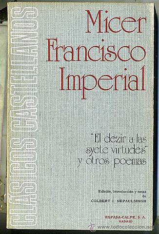 Micer Francisco Imperial introduce la escuela alegórico-dantesca