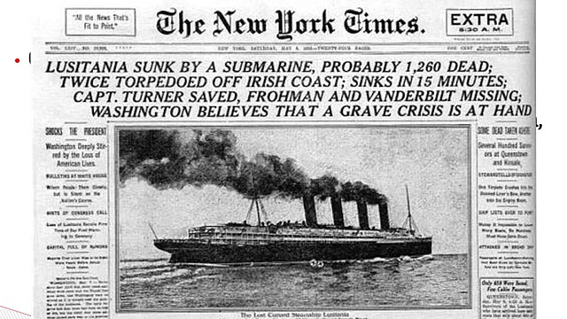 Hundimiento del transatlántico Lusitania