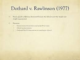 Women: Dothard v. Rawlinson