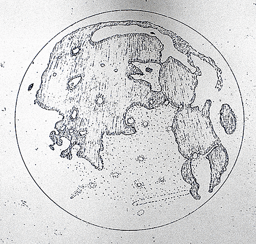 Thomas Harriot (1560 – 1621) English astronomer, mathematician, ethnographer, and translator becomes the first person to make a drawing of the Moon through a telescope, on July 26, 1609, over four months before Galileo.