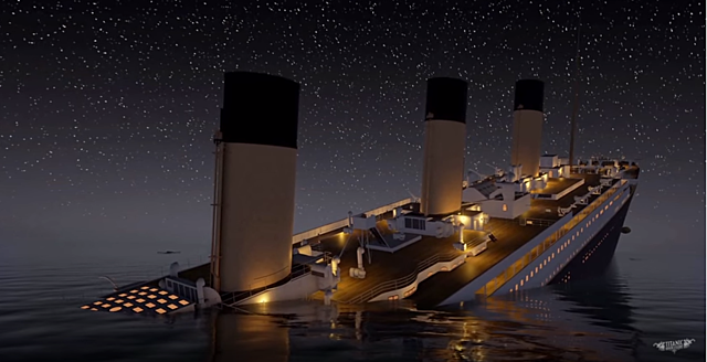 The Titanic Sink in the Atlantic