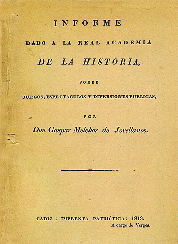 Memoria sobre espectaculos y diversiones pubicas, Gaspar Melchor