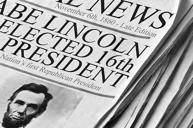 Abraham Lincoln becomes president
