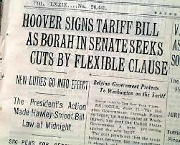 Hawley Smoot Tariff- Herbert Hoover's Policies