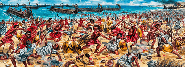 La  batalla  Egospótamos