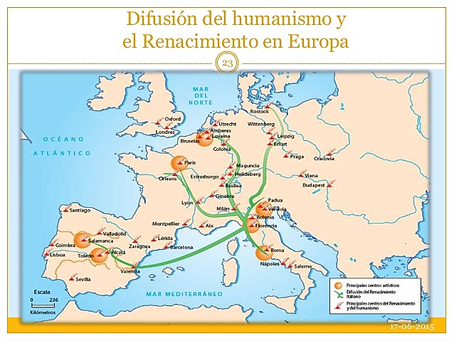 Difusión del Humanismo por Europa