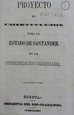 Expedida Constitución de la Confederación Granadina.