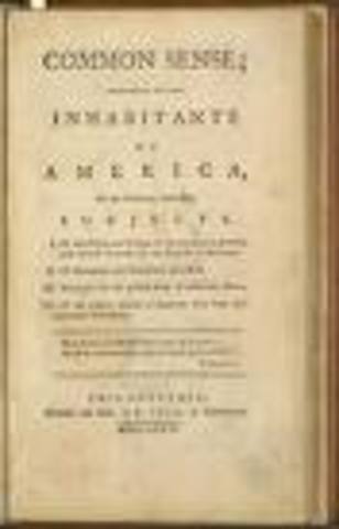 Thomas Paine publishes "comon sense"