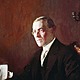 Painting of pres wilson seated at desk