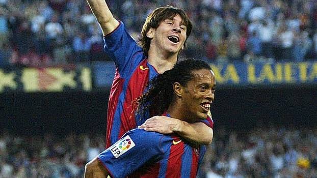 The first gol of Messi.