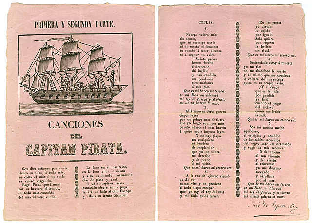 La canción pirata, Jose de Espronceda