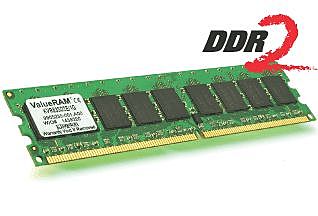 DDR2 "A DDR2 abre uma grande vantagem em relação a DDR 1."ao contrário da DDR1, a DDR 2 consome menos energia. Sua principal vantagem é a capacidade de operar o barramento externo de dados duas vezes mais rápido que SDRAM DDR1. Esta foi lançada em 2003.