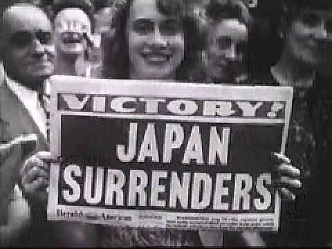 end of WWII (Japan surrenders)