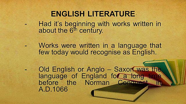 The beginning of English literature