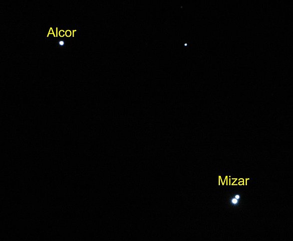 Prueba de Mizar y Alcor