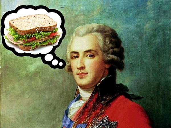 John Montagne, conde de Sándwich, Inglaterra, inventa la preparación que lleva su nombre.